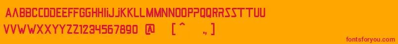 JetPilotRegular Font – Red Fonts on Orange Background