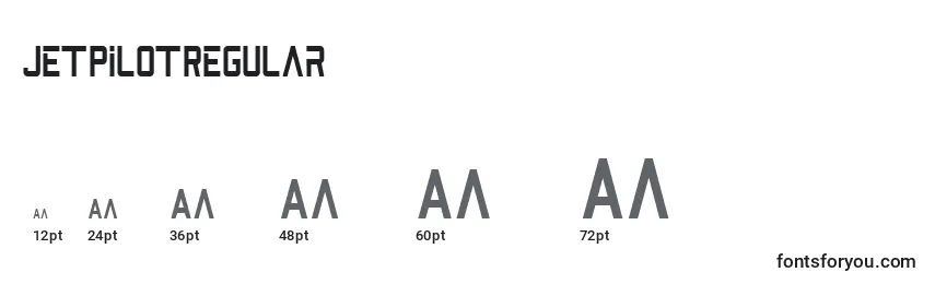 JetPilotRegular Font Sizes