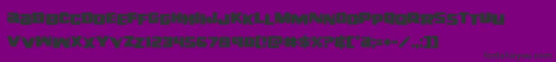 righthandlukestag-Schriftart – Schwarze Schriften auf violettem Hintergrund