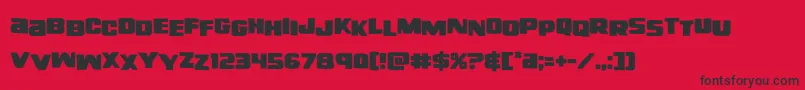 フォントrighthandlukestag – 赤い背景に黒い文字