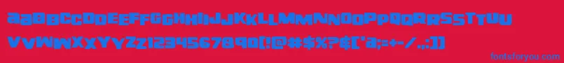 righthandlukestag Font – Blue Fonts on Red Background