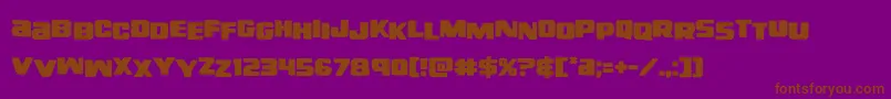 righthandlukestag Font – Brown Fonts on Purple Background