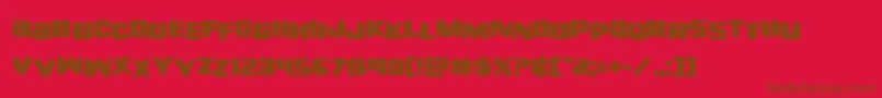 righthandlukestag Font – Brown Fonts on Red Background