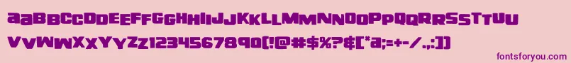 righthandlukestag Font – Purple Fonts on Pink Background