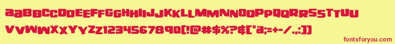 righthandlukestag Font – Red Fonts on Yellow Background