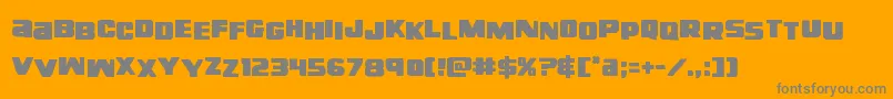 Fonte righthandlukestag – fontes cinzas em um fundo laranja
