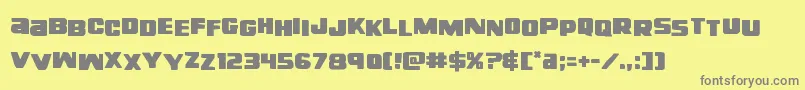 righthandlukestag Font – Gray Fonts on Yellow Background