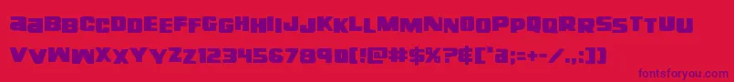 righthandlukestag Font – Purple Fonts on Red Background