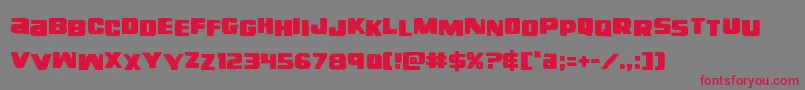 righthandlukestag-Schriftart – Rote Schriften auf grauem Hintergrund