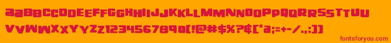 righthandlukestag Font – Red Fonts on Orange Background