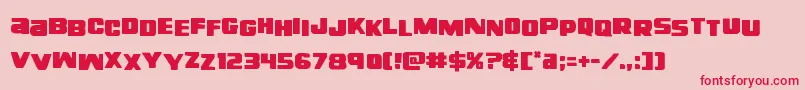 フォントrighthandlukestag – ピンクの背景に赤い文字