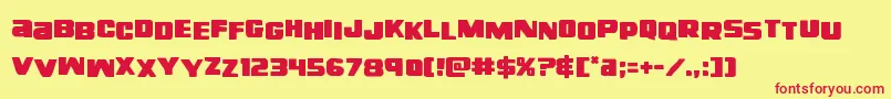 righthandlukestag Font – Red Fonts on Yellow Background