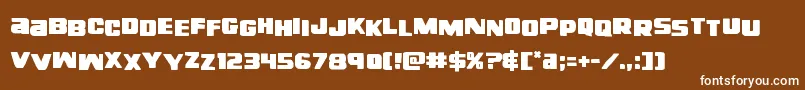 righthandlukestag Font – White Fonts on Brown Background