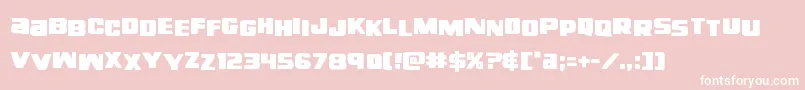 righthandlukestag Font – White Fonts on Pink Background