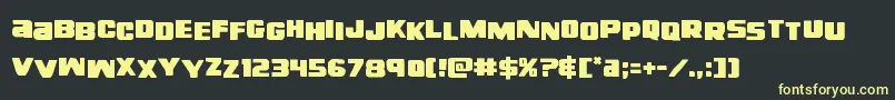 righthandlukestag Font – Yellow Fonts on Black Background