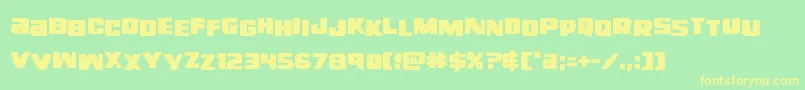 righthandlukestag Font – Yellow Fonts on Green Background