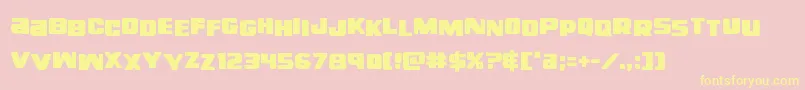 righthandlukestag Font – Yellow Fonts on Pink Background