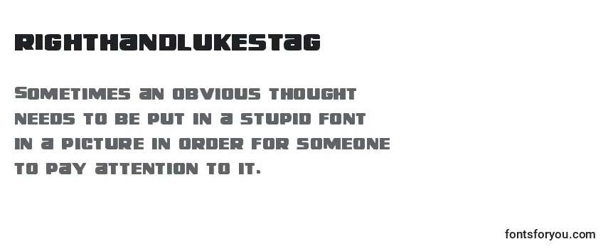 Review of the Righthandlukestag (138741) Font