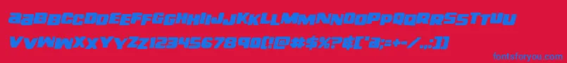 righthandlukestagital Font – Blue Fonts on Red Background