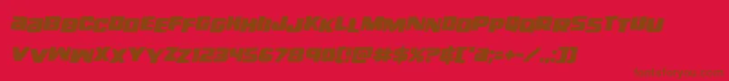 righthandlukestagital Font – Brown Fonts on Red Background