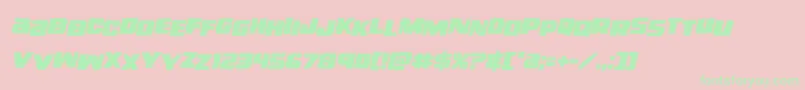 righthandlukestagital Font – Green Fonts on Pink Background