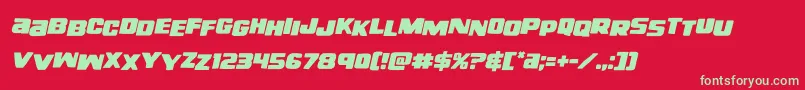 righthandlukestagital Font – Green Fonts on Red Background