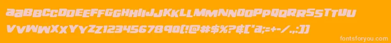 righthandlukestagital Font – Pink Fonts on Orange Background