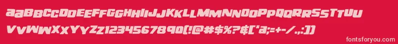 righthandlukestagital Font – Pink Fonts on Red Background