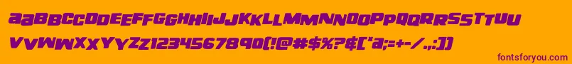 righthandlukestagital Font – Purple Fonts on Orange Background