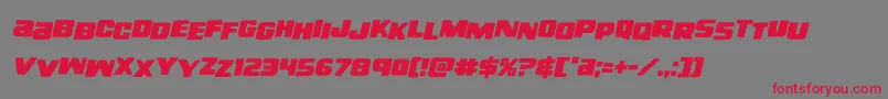 righthandlukestagital Font – Red Fonts on Gray Background