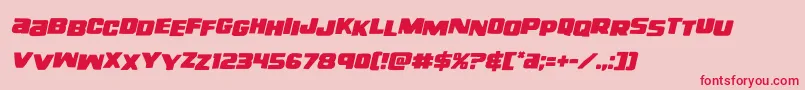 righthandlukestagital Font – Red Fonts on Pink Background