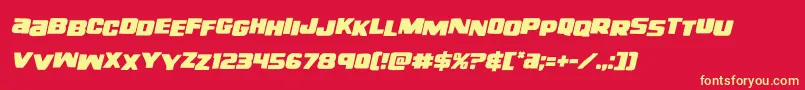 righthandlukestagital Font – Yellow Fonts on Red Background