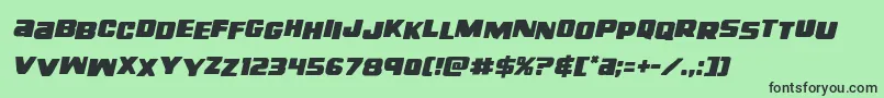 righthandlukestagital Font – Black Fonts on Green Background