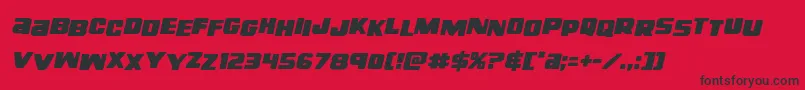 righthandlukestagital Font – Black Fonts on Red Background