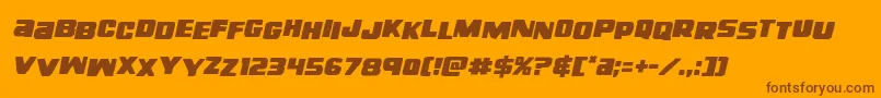 righthandlukestagital Font – Brown Fonts on Orange Background
