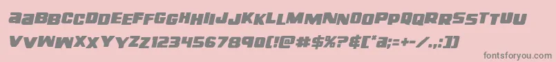 righthandlukestagital Font – Gray Fonts on Pink Background