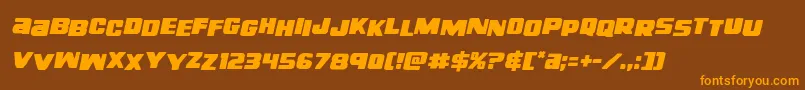 righthandlukestagital Font – Orange Fonts on Brown Background