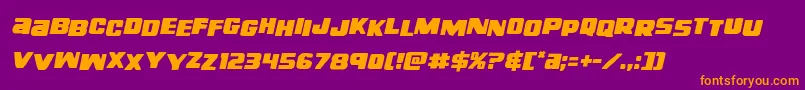 Шрифт righthandlukestagital – оранжевые шрифты на фиолетовом фоне