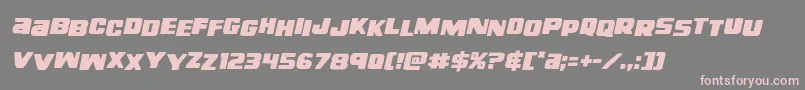 righthandlukestagital Font – Pink Fonts on Gray Background
