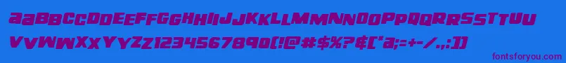 righthandlukestagital Font – Purple Fonts on Blue Background