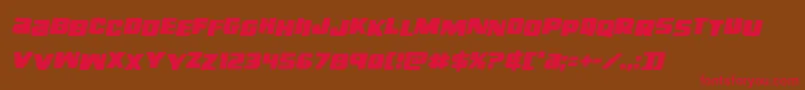 righthandlukestagital Font – Red Fonts on Brown Background