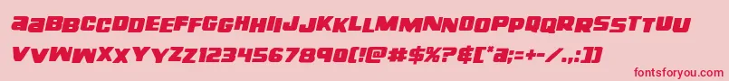righthandlukestagital-fontti – punaiset fontit vaaleanpunaisella taustalla