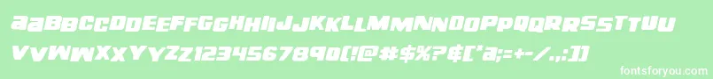 righthandlukestagital Font – White Fonts on Green Background