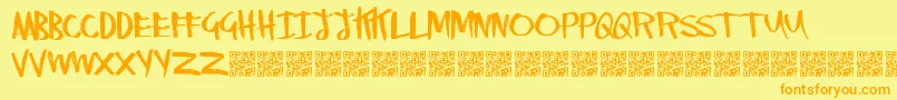 RightyMarks Font – Orange Fonts on Yellow Background