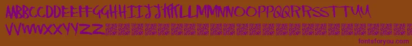 RightyMarks Font – Purple Fonts on Brown Background