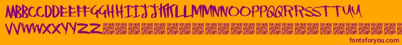 RightyMarks Font – Purple Fonts on Orange Background