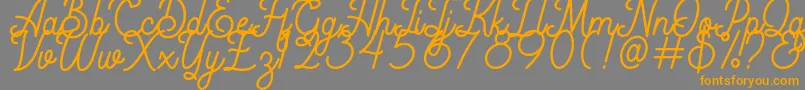 Rigoletto Demo Font – Orange Fonts on Gray Background