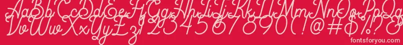Rigoletto Demo Font – Pink Fonts on Red Background