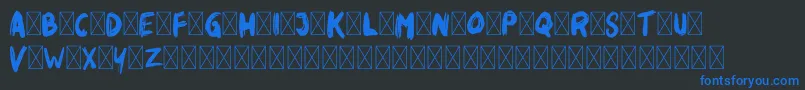 Rikabrush Font – Blue Fonts on Black Background