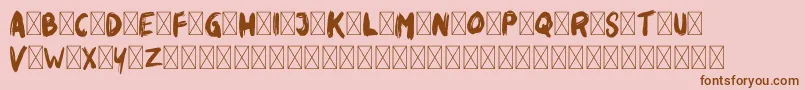 Rikabrush Font – Brown Fonts on Pink Background